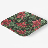 Blume Watercolor Poinsettia Weihnachten Pappteller (Gewinkelt)