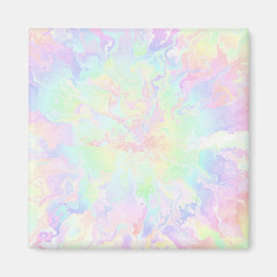 Blume Watercolor Rainbow Pastell Magnet