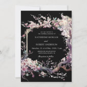 Blume Watercolor Sakura Cherry Einladung Hochzeit (Vorderseite)