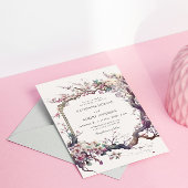 Blume Watercolor Sakura Cherry Einladung Hochzeit