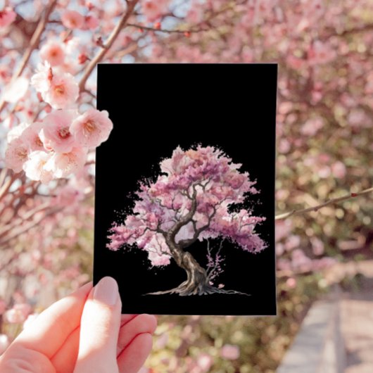 Blume Watercolor Sakura Cherry Einladung Hochzeit