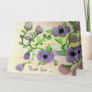 Blume Watercolor Vielen Dank Dankeskarte
