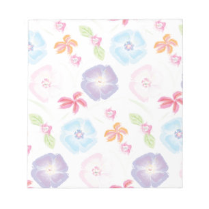 Blume-Watercolor Weichrosa Elegant Notizblock
