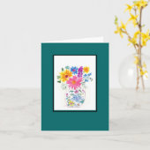 Blume Watercolorraum-Anmerkungskarte Karte (Gelbe Blume)