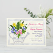 Blume Watering kann einladen Einladung (Stehend Vorderseite)