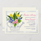 Blume Watering kann einladen Einladung (Vorne/Hinten)