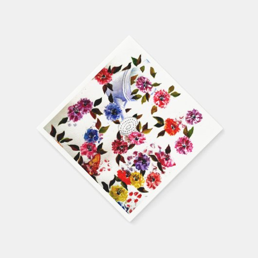 BLUME WATERING KANN NAPKINS PAPIEREN SERVIETTE (Ecke)