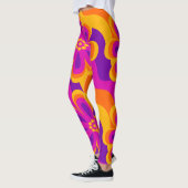 Blume & Waves Pattern-Leggings der 1960er Jahre Leggings (Links)