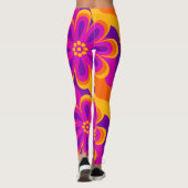 Blume & Waves Pattern-Leggings der 1960er Jahre Leggings (Rückseite)