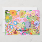 Blume Wedding Bridesmade Einladung (Rückseite)