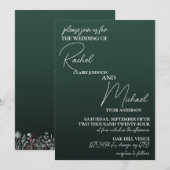 Blume Wedding Einladung (Vorne/Hinten)