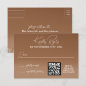 Blume Wedding RSVP Card Karte (Vorne/Hinten)
