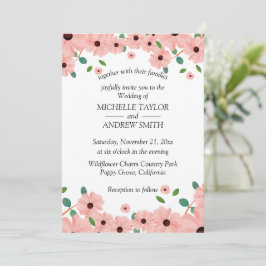 Blume Wedding Vector Einladung