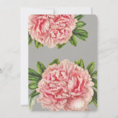 Blume WEDING INVITE Chic blush Pink Blumenpeony Einladung (Rückseite)