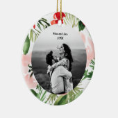 Blume Weihnachten Foto Keramik Ornament (Rechts)