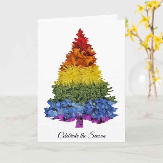 Blume Weihnachtsbaum Weihnachtsgrüße Karte (Gelbe Blume)