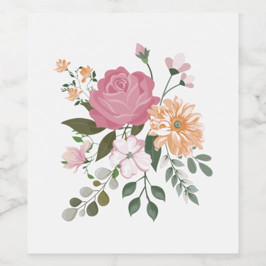 Blume Weinetikett (Einzelnes Label)