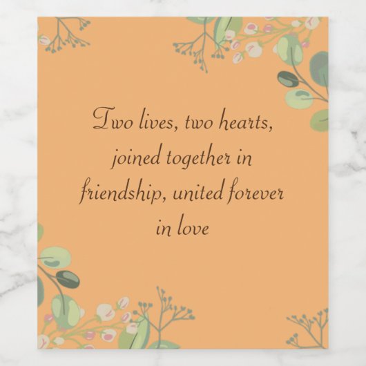 Blume Weinetikett (Einzelnes Label)