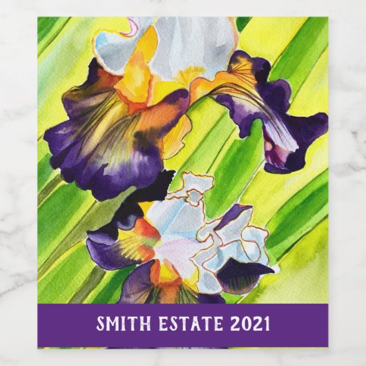 Blume Weinetikett (Einzelnes Label)