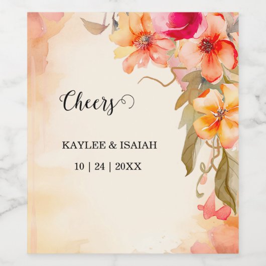 Blume Weinetikett (Einzelnes Label)