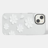 Blume-weiß iPhone Hülle (Rückseite (Horizontal))