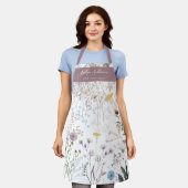 Blume Weiß Lila Schürze (Getragen)