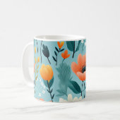 Blume, weiß, pfirsichfarben, gelb, kaffeetasse (Vorderseite Links)