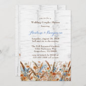 Blume Weiße Birkenbaum Hochzeitsdusche Einladung (Vorne/Hinten)