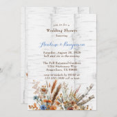 Blume Weißer Birkenbaum Polterabend Einladung (Vorne/Hinten)