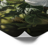 Blume Weißer Hibiskus Art Print Poster (Ecke)