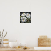 Blume Weißer Hibiskus Art Print Poster (Küche)