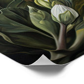 Blume Weißer Hibiskus Art Print Poster (Ecke)