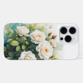 Blume Weißer Rosen iPhone Hülle (Rückseite (Horizontal))