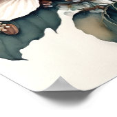 Blume Weißes Dogwood Art Plakat drucken (Ecke)