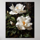 Blume Weißes Grödnerland Art Print Poster (Vorne)