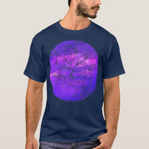 Blume Weißes Wasserfarben T-Shirt