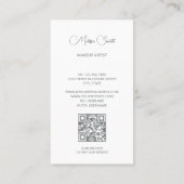 Blume Weißes Wasserfarben Visitenkarte (Rückseite)