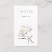 Blume Weißes Wasserfarben Visitenkarte (Vorderseite)