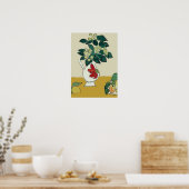 Blume, Weißvase, nach Matisse Poster (Küche)