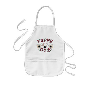 Blume Welpen Hunde T - Shirt und Geschenke Kinderschürze