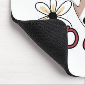 Blume Welpenhund Mousepad (Ecke)