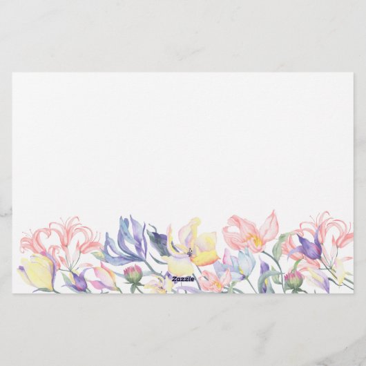 Blume - Wer bin ich Brautparty Briefpapier (Rückseite)