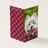 Blume Westie und Pink (Vorderseite)
