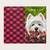 Blume Westie und Pink (Außenseite Aufgefaltet)