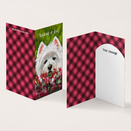 Blume Westie und Pink (Innenseite und Außenseite)