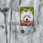 Blume Westie und Pink Button (Insitu)