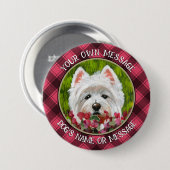 Blume Westie und Pink Button (Vorne & Hinten)