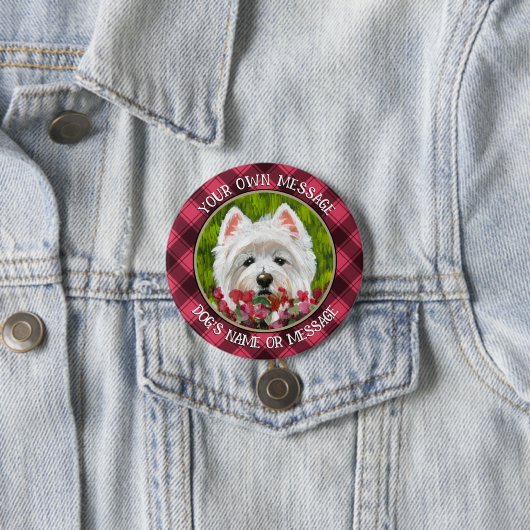 Blume Westie und Pink Button (Beispiel)