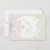 Blume Westie und Pink Dankeskarte (Rückseite)