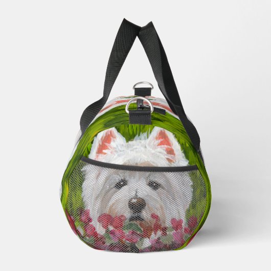 Blume Westie und Pink Duffle Bag (Rechts)